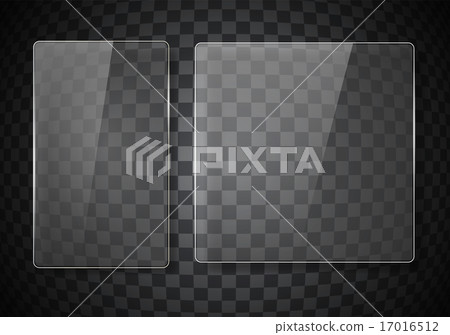 Realistic Glass Frames. Vector Illustration 17016512