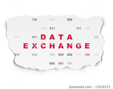 Information concept: Data Exchange on Torn Paper background Information concept: Data Exchange on Torn Paper background 17016575
