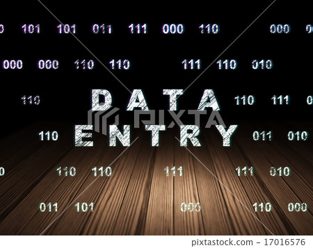 Data concept: Data Entry in grunge dark room Data concept: Data Entry in grunge dark room 17016576