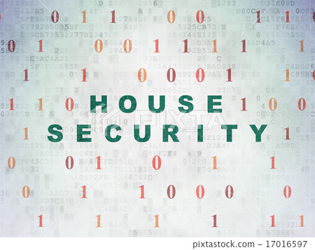 Safety concept: House Security on Digital Paper background 17016597