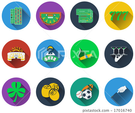 Set of gambling icons 17016740