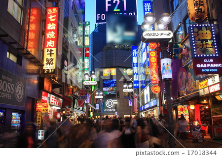 澀谷中心街(夜景/夜景)的形象 澀谷中心街(夜景/夜景)的形象 17018344