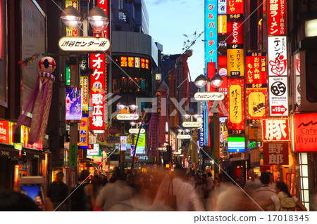 澀谷中心街(夜景/夜景)的形象 澀谷中心街(夜景/夜景)的形象 17018345