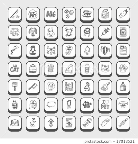 doodle pet icons 17018521