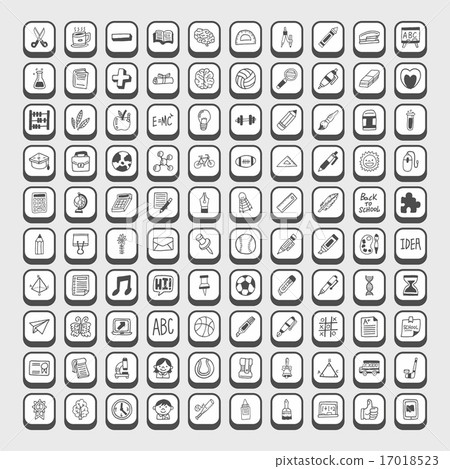 doodle school icons doodle school icons 17018523