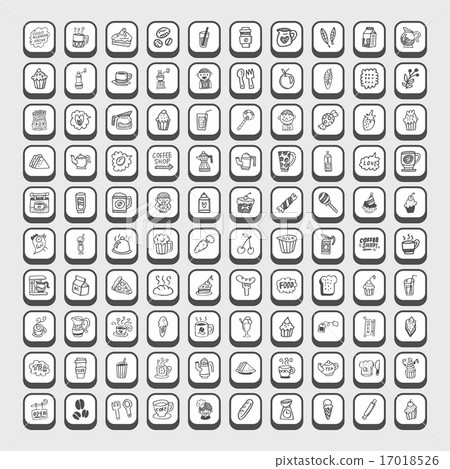 doodle coffee icons doodle coffee icons 17018526