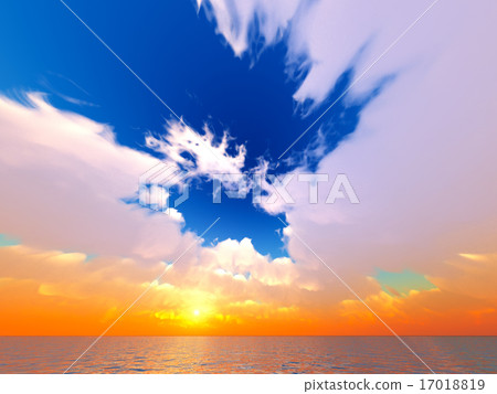 Wind and clouds with the sea Wind and clouds with the sea 17018819