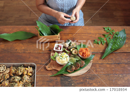 Preparing a picnic and making a box lunch Preparing a picnic and making a box lunch 17018934
