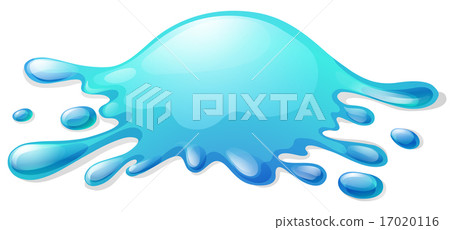 Blue slime on white background 17020116
