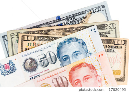 Close up of Singapore Dollar against US Dollar 17020493