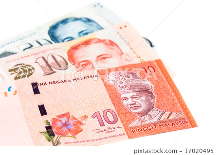 Close up Singapore Dollar against Malaysia Ringgit Close up Singapore Dollar against Malaysia Ringgit 17020495