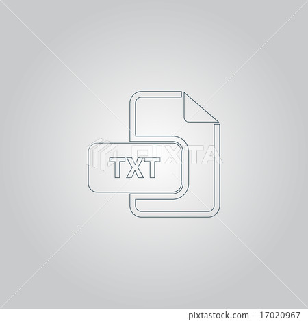 TXT text file extension icon. 17020967