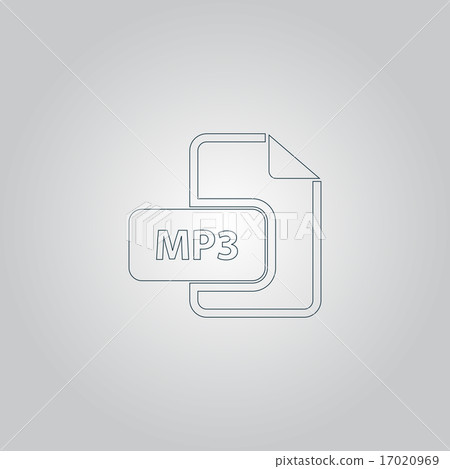 MP3 audio file extension icon. 17020969
