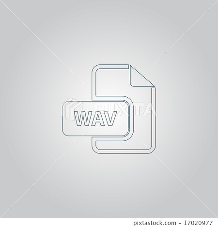 WAV audio file extension icon. WAV audio file extension icon. 17020977