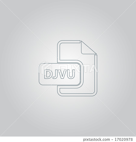 DJVU ebook file extension icon vector. DJVU ebook file extension icon vector. 17020978