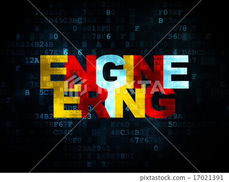 Science concept: Engineering on Digital background - Stock Illustration ...
