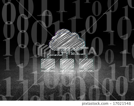 Cloud technology concept: Cloud Network in grunge dark room Cloud technology concept: Cloud Network in grunge dark room 17021548