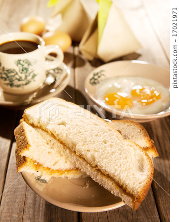 Traditional Malaysian breakfast kaya butter toast 17021971