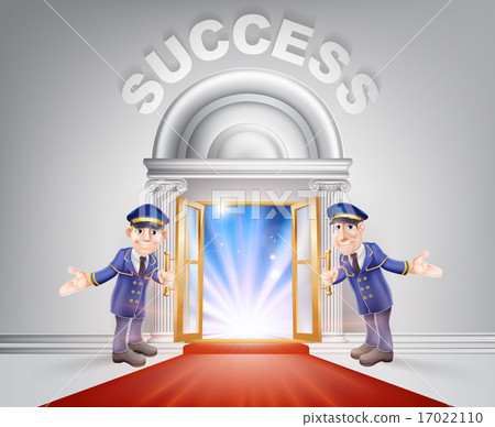 Red carpet door to Success 17022110
