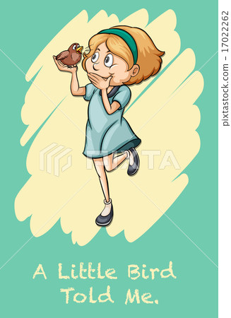 Girl holding a bird 17022262