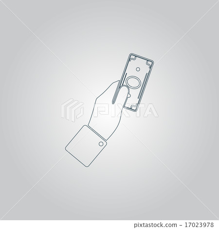 Pictograph of money in hand 17023978