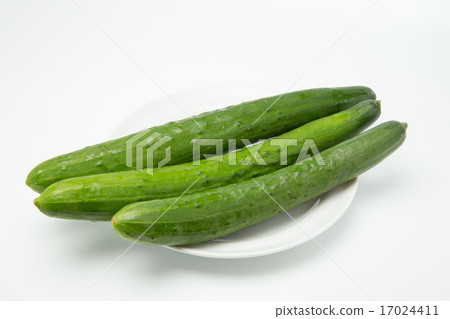 A food image featuring a close-up of three cucumbers. A food image featuring a close-up of three cucumbers. 17024411