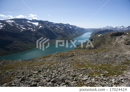 Besseggen Ridge in Jotunheimen National Park Besseggen Ridge in Jotunheimen National Park 17024424