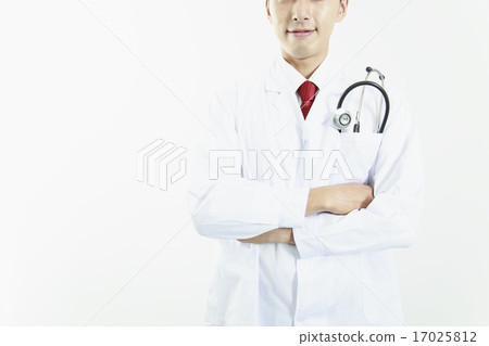 Male physician with arms Male physician with arms 17025812