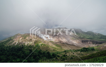 Mount Usu, active volcano in Hokkaido, japan 17026029