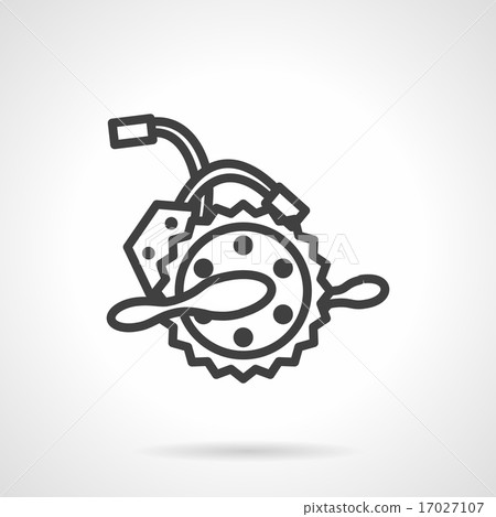 Electric bike parts line vector icon Electric bike parts line vector icon 17027107