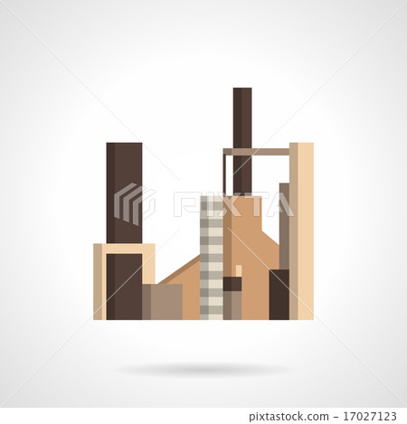 Radio engineering plant flat vector icon 17027123
