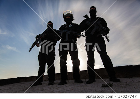 Silhouette of soldier 17027747