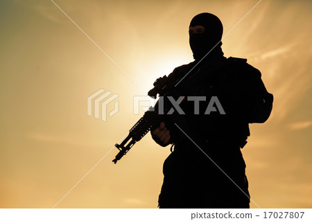 Silhouette of soldier Silhouette of soldier 17027807