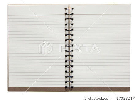 open spiral notebook isolated on white 17028217