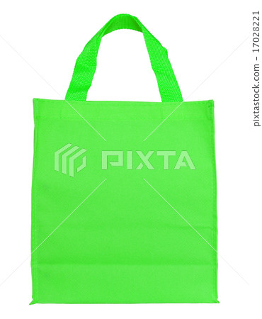 green canvas shopping bag isolated on white green canvas shopping bag isolated on white 17028221