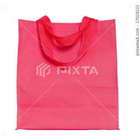 red cotton bag isolated on white red cotton bag isolated on white 17028222