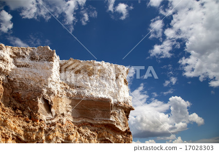 dead sea salt at Jordan, Middle East 17028303