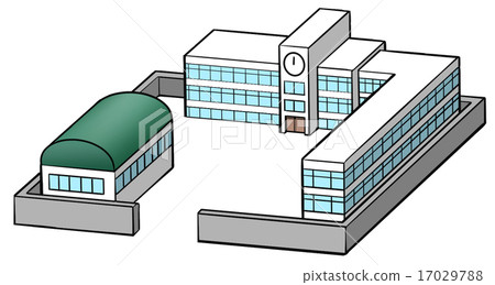 學校建築（俯視圖） 17029788