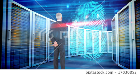 Composite image of rear view of mature businessman posing Composite image of rear view of mature businessman posing 17030852