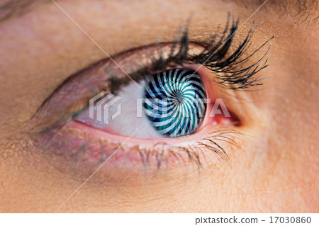 Composite image of close up of female blue eye Composite image of close up of female blue eye 17030860