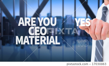 Composite image of businessman in shirt presenting at camera Composite image of businessman in shirt presenting at camera 17030863