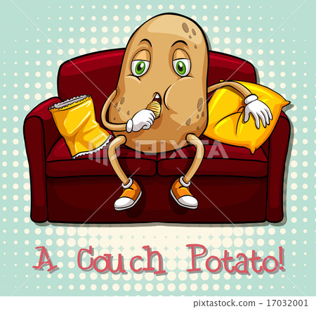Couch potato idiom concept 17032001
