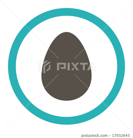 Egg flat grey and cyan colors rounded raster icon Egg flat grey and cyan colors rounded raster icon 17032643