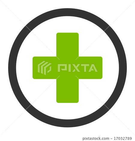 Plus flat eco green and gray colors rounded raster icon Plus flat eco green and gray colors rounded raster icon 17032789