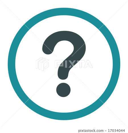 Question flat soft blue colors rounded raster icon - Stock Illustration ...
