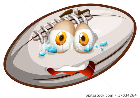 Rugby with crying face 17034264