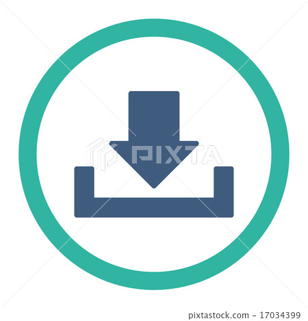 Download flat cobalt and cyan colors rounded... - Stock Illustration ...