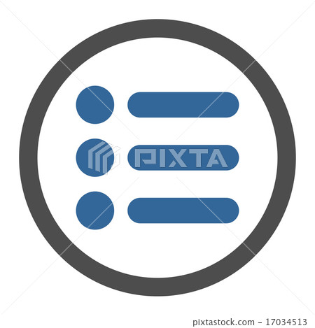 Items flat cobalt and gray colors rounded... - Stock Illustration ...