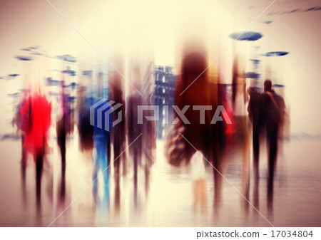 Business People Rush Hour Walking Commuting City Concept Business People Rush Hour Walking Commuting City Concept 17034804