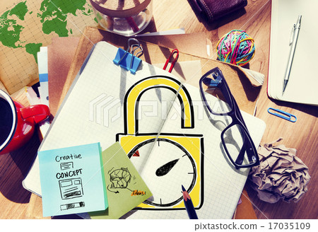 Time Unlock Alarm Clock Punctual Stopwatch Concept Time Unlock Alarm Clock Punctual Stopwatch Concept 17035109